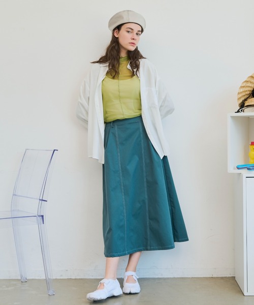 MERLOT(メルロー)の「ステッチ配色ボリュームスカート(スカート・レディース・ブルー/ブラック/レッド・FREE)」の18枚目の写真