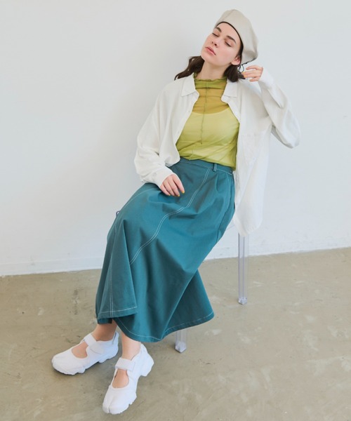 MERLOT(メルロー)の「ステッチ配色ボリュームスカート(スカート・レディース・ブルー/ブラック/レッド・FREE)」の21枚目の写真