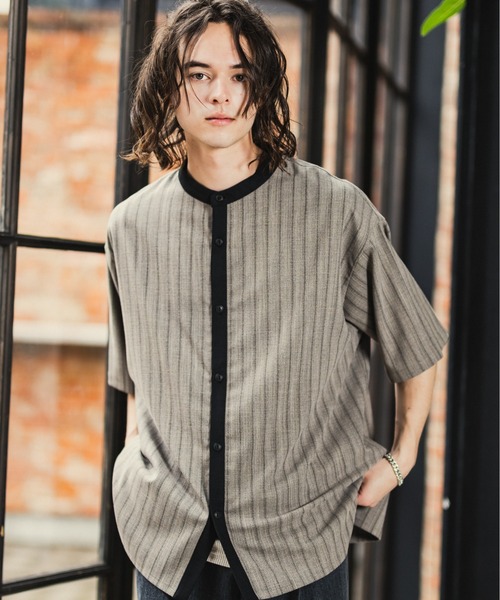 CASPER JOHN（キャスパージョン）の「Shadow stripe cleric shirts