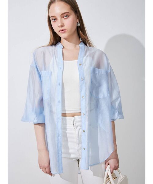 MERCURYDUO（マーキュリーデュオ）の「カップインナローテープインナーキャミソール（キャミソール・レディース・オフホワイト/ブラック・FREE）」の6枚目の写真