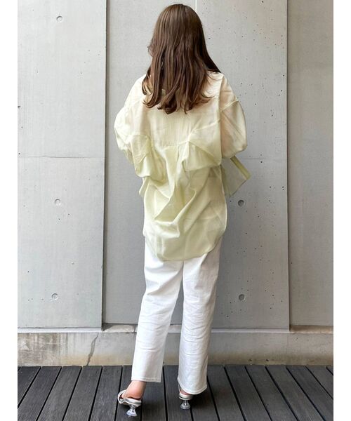 MERCURYDUO（マーキュリーデュオ）の「カップインナローテープインナーキャミソール（キャミソール・レディース・オフホワイト/ブラック・FREE）」の4枚目の写真