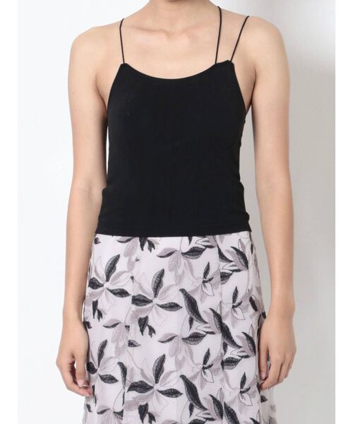 MERCURYDUO（マーキュリーデュオ）の「カップインナローテープインナーキャミソール（キャミソール・レディース・オフホワイト/ブラック・FREE）」の10枚目の写真