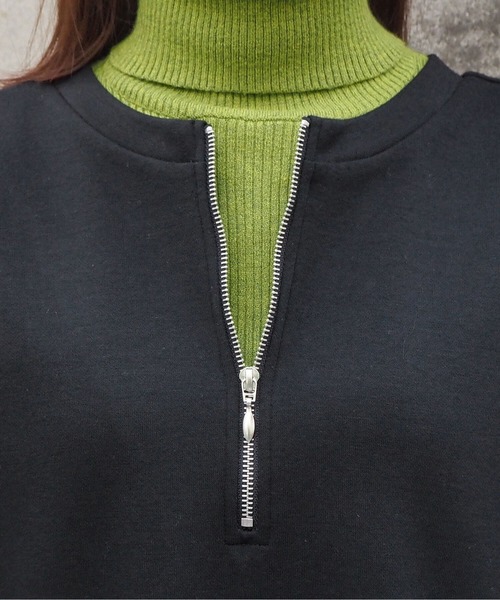 tiptop(ティップトップ)の「【ZOZO限定アイテム】ハーフジップ2wayマーメイドワンピース(ワンピース・レディース・ブラック/グレー/ネイビー/チャコールグレー/ブラック系その他/グレー系その他・FREE/L)」の12枚目の写真