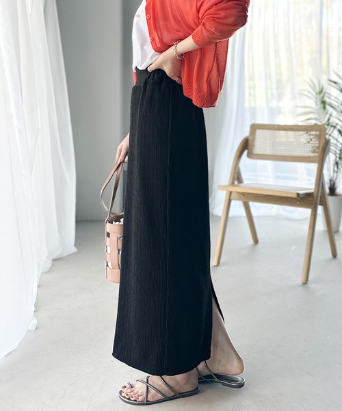 classicalelf（クラシカルエルフ）の「美脚見せ。大人ナチュラル Iラインスカート（スカート・レディース・モカ/ブラック/アイボリー・LARGE/MEDIUM/SMALL/X-LARGE）」の14枚目の写真