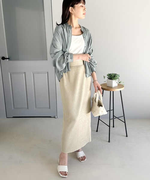 classicalelf（クラシカルエルフ）の「美脚見せ。大人ナチュラル Iラインスカート（スカート・レディース・モカ/ブラック/アイボリー・LARGE/MEDIUM/SMALL/X-LARGE）」の16枚目の写真