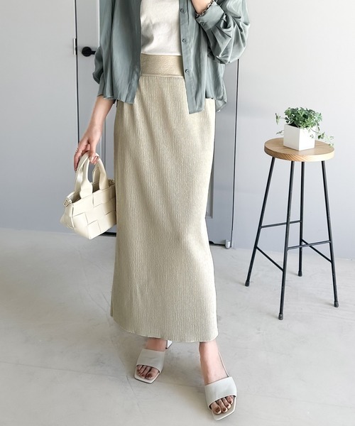 classicalelf（クラシカルエルフ）の「美脚見せ。大人ナチュラル Iラインスカート（スカート・レディース・モカ/ブラック/アイボリー・LARGE/MEDIUM/SMALL/X-LARGE）」の15枚目の写真