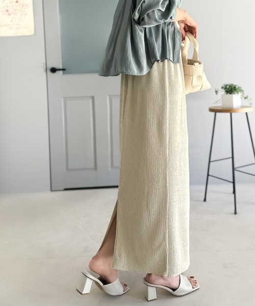 classicalelf（クラシカルエルフ）の「美脚見せ。大人ナチュラル Iラインスカート（スカート・レディース・モカ/ブラック/アイボリー・LARGE/MEDIUM/SMALL/X-LARGE）」の9枚目の写真