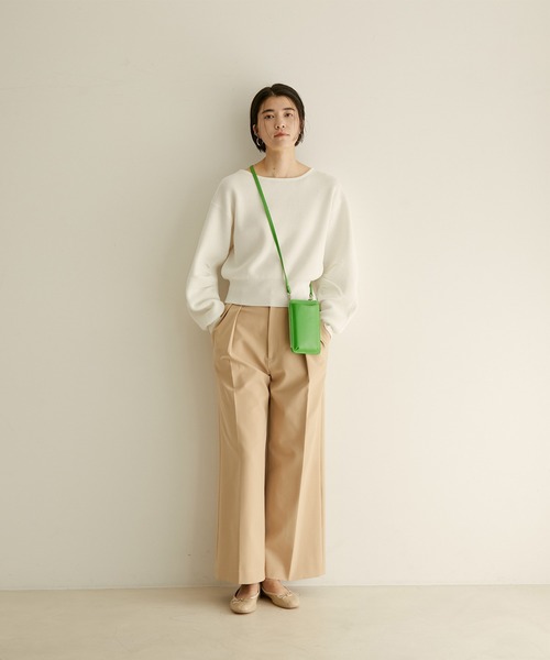 SALON adam et rope'(サロン アダム エ ロペ)の「バナナスリーブクロップドニットプルオーバー(ニット/セーター・レディース・ホワイト/ミント/ブルー系その他4・FREE)」の4枚目の写真