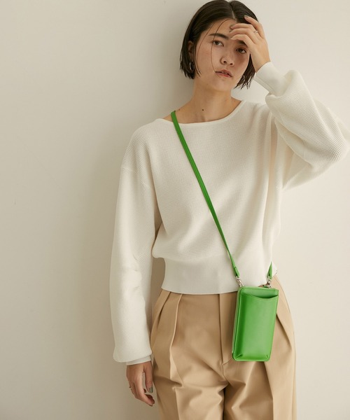 SALON adam et rope'(サロン アダム エ ロペ)の「バナナスリーブクロップドニットプルオーバー(ニット/セーター・レディース・ホワイト/ミント/ブルー系その他4・FREE)」の20枚目の写真