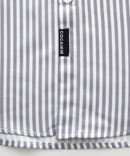 Anchor Smith（アンカー スミス）の「ストライプオーバーサイズボックスシャツ（シャツ/ブラウス・メンズ・ブルー/グレー/グリーン・M/L）」の17枚目の写真