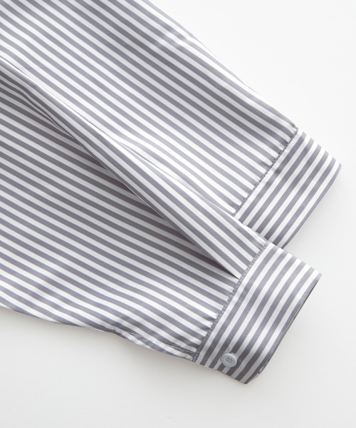 Anchor Smith（アンカー スミス）の「ストライプオーバーサイズボックスシャツ（シャツ/ブラウス・メンズ・ブルー/グレー/グリーン・M/L）」の14枚目の写真