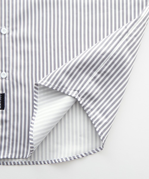 Anchor Smith（アンカー スミス）の「ストライプオーバーサイズボックスシャツ（シャツ/ブラウス・メンズ・ブルー/グレー/グリーン・M/L）」の15枚目の写真