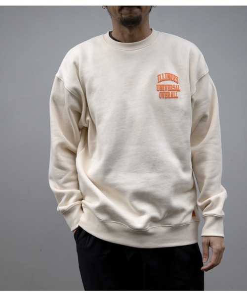 UNIVERSAL OVERALL（ユニバーサルオーバーオール）の「ユニバーサルオーバーオール スウェット SWEAT SHIRT_ILLINOIS（スウェット・メンズ・ブラック/アイボリー/ヘザーグレー・L/XL/M）」の2枚目の写真