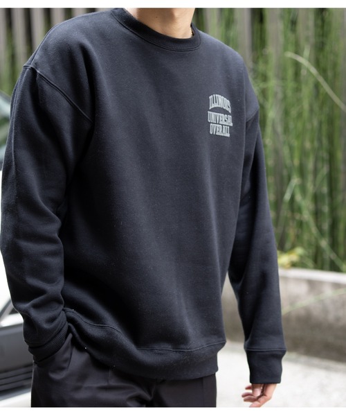 UNIVERSAL OVERALL（ユニバーサルオーバーオール）の「ユニバーサルオーバーオール スウェット SWEAT SHIRT_ILLINOIS（スウェット・メンズ・ブラック/アイボリー/ヘザーグレー・L/XL/M）」の3枚目の写真