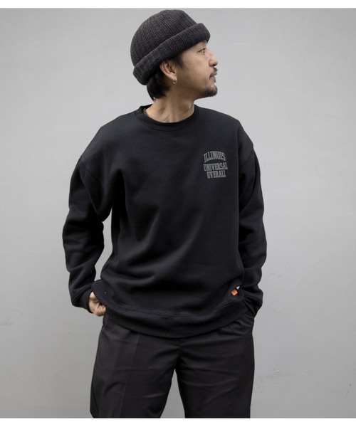 UNIVERSAL OVERALL（ユニバーサルオーバーオール）の「ユニバーサルオーバーオール スウェット SWEAT SHIRT_ILLINOIS（スウェット・メンズ・ブラック/アイボリー/ヘザーグレー・L/XL/M）」の5枚目の写真