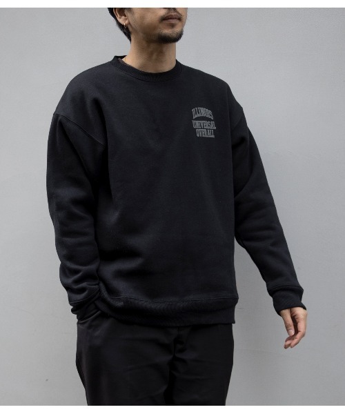 UNIVERSAL OVERALL（ユニバーサルオーバーオール）の「ユニバーサルオーバーオール スウェット SWEAT SHIRT_ILLINOIS（スウェット・メンズ・ブラック/アイボリー/ヘザーグレー・L/XL/M）」の9枚目の写真