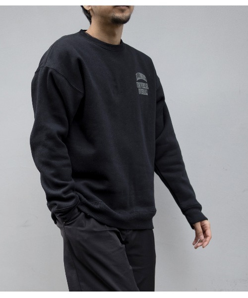 UNIVERSAL OVERALL（ユニバーサルオーバーオール）の「ユニバーサルオーバーオール スウェット SWEAT SHIRT_ILLINOIS（スウェット・メンズ・ブラック/アイボリー/ヘザーグレー・L/XL/M）」の13枚目の写真