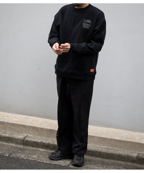 UNIVERSAL OVERALL（ユニバーサルオーバーオール）の「ユニバーサルオーバーオール スウェット SWEAT SHIRT_ILLINOIS（スウェット・メンズ・ブラック/アイボリー/ヘザーグレー・L/XL/M）」の17枚目の写真