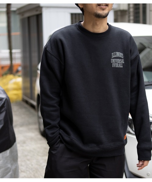 UNIVERSAL OVERALL（ユニバーサルオーバーオール）の「ユニバーサルオーバーオール スウェット SWEAT SHIRT_ILLINOIS（スウェット・メンズ・ブラック/アイボリー/ヘザーグレー・L/XL/M）」の19枚目の写真