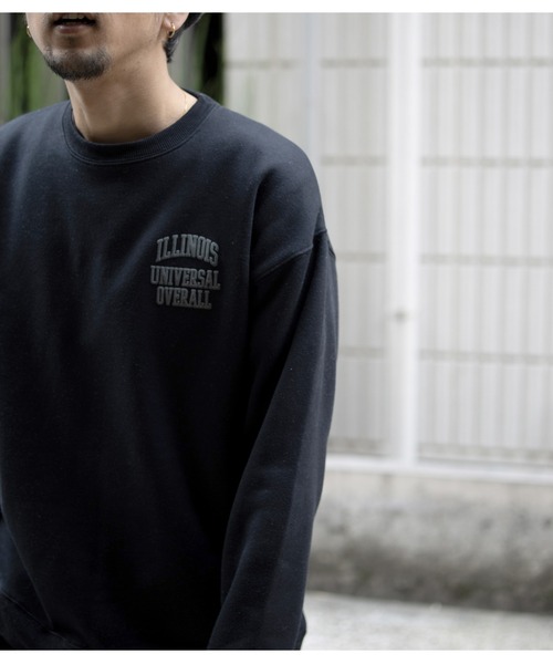 UNIVERSAL OVERALL（ユニバーサルオーバーオール）の「ユニバーサルオーバーオール スウェット SWEAT SHIRT_ILLINOIS（スウェット・メンズ・ブラック/アイボリー/ヘザーグレー・L/XL/M）」の21枚目の写真