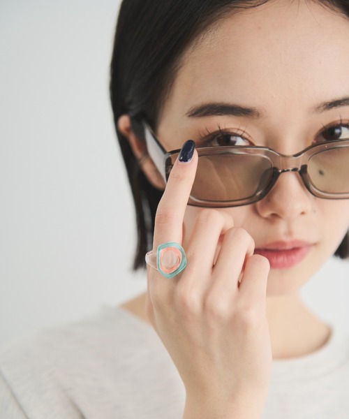 MERLOT(メルロー)の「クリアカラーリング(リング・レディース・ブルー/イエロー/グリーン・FREE)」の1枚目の写真