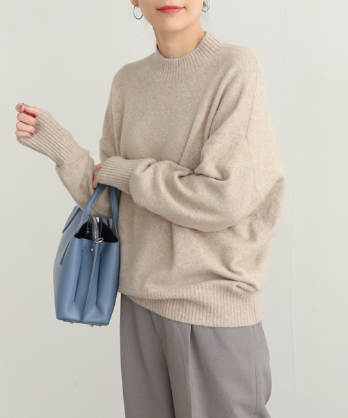 URBAN RESEARCH DOORS（アーバンリサーチドアーズ）の「ハイネックモチモチニット（ニット/セーター・レディース・ミント/ベージュ系その他/ブルー/ブラック・MEDIUM）」の8枚目の写真