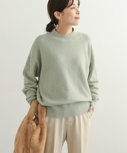 URBAN RESEARCH DOORS（アーバンリサーチドアーズ）の「ハイネックモチモチニット（ニット/セーター・レディース・ミント/ベージュ系その他/ブルー/ブラック・MEDIUM）」の17枚目の写真