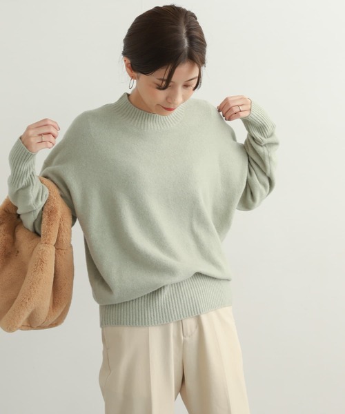 URBAN RESEARCH DOORS（アーバンリサーチドアーズ）の「ハイネックモチモチニット（ニット/セーター・レディース・ミント/ベージュ系その他/ブルー/ブラック・MEDIUM）」の19枚目の写真