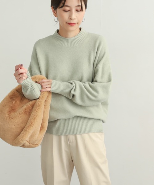 URBAN RESEARCH DOORS（アーバンリサーチドアーズ）の「ハイネックモチモチニット（ニット/セーター・レディース・ミント/ベージュ系その他/ブルー/ブラック・MEDIUM）」の20枚目の写真