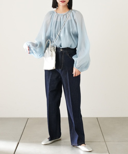 CIAOPANIC TYPY（チャオパニックティピー）の「センタープレスデニムパンツ（デニムパンツ・レディース・ホワイト/ブルー/ネイビー・SMALL/MEDIUM）」の19枚目の写真