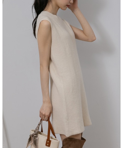 pumpkin port(パンプキンポート)の「ボリューム袖 トップス ニットワンピース セットアップ(ワンピース・レディース・アイボリー/ブラック/グレー/ブラウン/ベージュ・MEDIUM)」の14枚目の写真