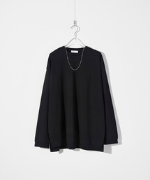 tk.TAKEO KIKUCHI | Vチェーンネックレス付き長袖カットソー(Tシャツ/カットソー)