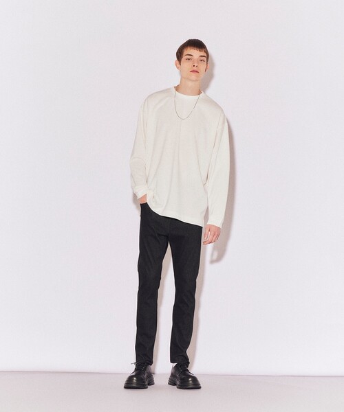 tk.TAKEO KIKUCHI(ティーケータケオキクチ)の「◆Vチェーンネックレス付き長袖カットソー(Tシャツ/カットソー・メンズ・ブラック/オフホワイト・02/03)」の21枚目の写真
