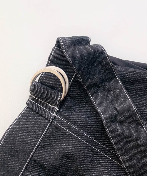 Q（キュー）の「ドッキングアシメデニムスカート（デニムスカート・レディース・ブラック/ネイビー・MEDIUM）」の10枚目の写真