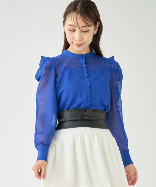 ★TV衣装★　CELFORD　シースルーカーディガン ロングスリーブシアーカーディガン(カーディガン)｜TOPS