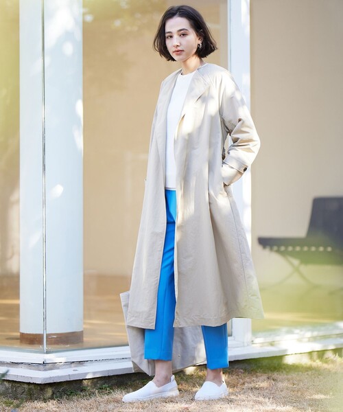 UNFILO(アンフィーロ)の「【VERY.3月号掲載/洗える/ストレッチ】ハイウエストカラーパンツ(その他パンツ・レディース・ブラック系/ライトグレー系/サックスブルー系/ピンク系/オレンジ系・LARGE/MEDIUM/X-SMALL/SMALL)」の7枚目の写真