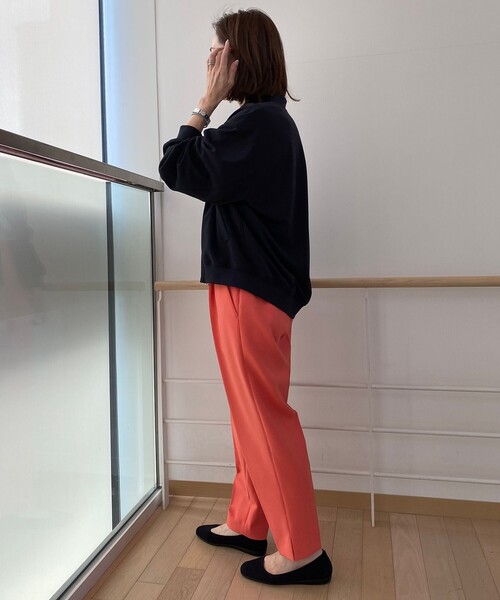 【新品】UNFILO（自由区）　大きいサイズ　ハイストレッチ カラーパンツ46 セール】【VERY.3月号掲載/洗える/ストレッチ】ハイウエスト