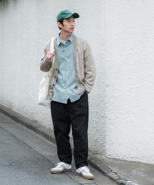 coca（coca）（コカ）の「メンズワンポイント刺繍カーディガン（カーディガン/ボレロ・メンズ・グレー/ブラック・M/L/XL）」の7枚目の写真