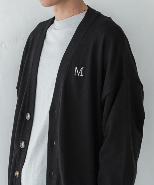 coca（coca）（コカ）の「メンズワンポイント刺繍カーディガン（カーディガン/ボレロ・メンズ・グレー/ブラック・M/L/XL）」の12枚目の写真