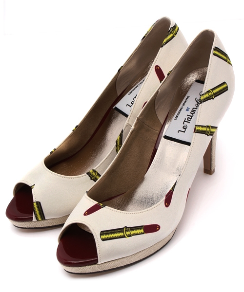 LE TALON（ルタロン）の「【sweet 6月号掲載】◇YUGE 9.5CMリップガラオープントゥ（パンプス・レディース・アイボリー/ブルー系その他・36/37/35.5/36.5/37.5/38）」の11枚目の写真