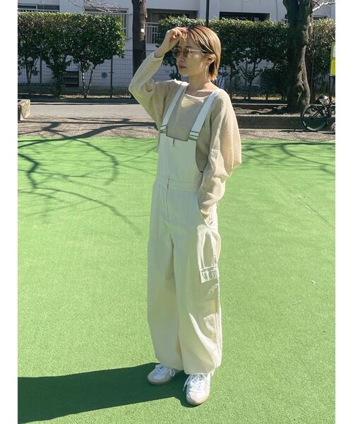 Ungrid（アングリッド）の「ショートメッシュロングスリーブTee（Tシャツ/カットソー・レディース・アイボリー/カーキ/チャコールグレー・FREE）」の5枚目の写真