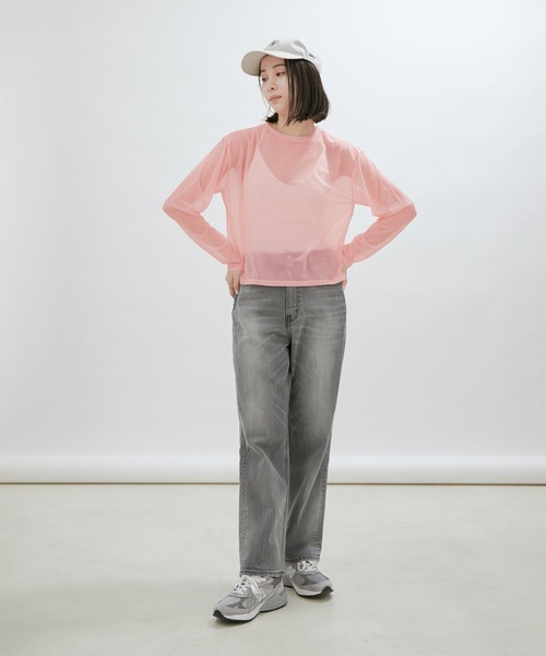 SALON adam et rope'（サロン アダム エ ロペ）の「【WEB限定】シアークルーネックロングTシャツ / 無地・ボーダー（Tシャツ/カットソー・レディース・ホワイト/ピンク/イエロー/ベージュ系その他/ブラック系その他2・FREE）」の15枚目の写真