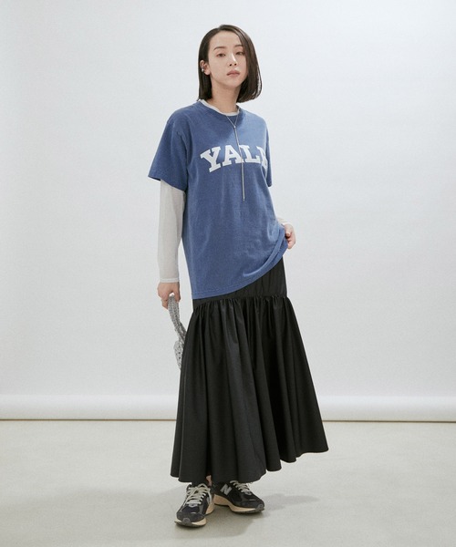 SALON adam et rope'（サロン アダム エ ロペ）の「【WEB限定】シアークルーネックロングTシャツ / 無地・ボーダー（Tシャツ/カットソー・レディース・ホワイト/ピンク/イエロー/ベージュ系その他/ブラック系その他2・FREE）」の21枚目の写真