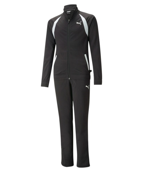 PUMA(プーマ)の「PUMA プーマ キッズ ガールズ ポリ トリコット トレーニング スーツ 上下セット 120-160cm(その他トップス・キッズ・ブラック/ブラック系その他2/ブラック系その他・140/150/160/120/130)」の1枚目の写真