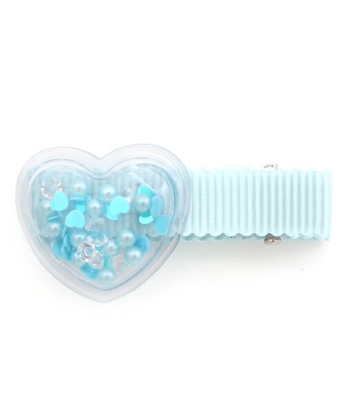 apres les cours（アプレレクール）の「ハート・お花モチーフヘアクリップ（バレッタ/ヘアクリップ・キッズ・ピンク/ラベンダー/イエロー/サックスブルー・FREE）」の2枚目の写真