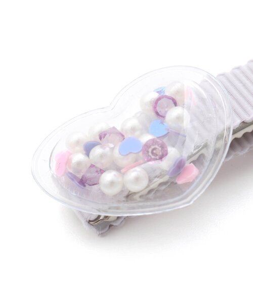 apres les cours（アプレレクール）の「ハート・お花モチーフヘアクリップ（バレッタ/ヘアクリップ・キッズ・ピンク/ラベンダー/イエロー/サックスブルー・FREE）」の10枚目の写真