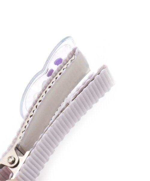 apres les cours（アプレレクール）の「ハート・お花モチーフヘアクリップ（バレッタ/ヘアクリップ・キッズ・ピンク/ラベンダー/イエロー/サックスブルー・FREE）」の11枚目の写真