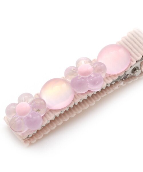 apres les cours（アプレレクール）の「ハート・お花モチーフヘアクリップ（バレッタ/ヘアクリップ・キッズ・ピンク/ラベンダー/イエロー/サックスブルー・FREE）」の12枚目の写真
