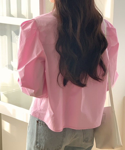 fd style（エフディ スタイル）の「ビッグカラー バルーン肩ポインブラウス（シャツ/ブラウス・レディース・White/LT.Blue/PINK・FREE）」の5枚目の写真