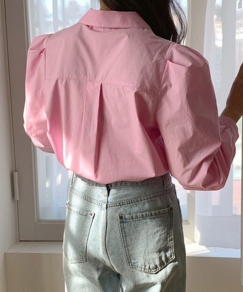 fd style（エフディ スタイル）の「ビッグカラー バルーン肩ポインブラウス（シャツ/ブラウス・レディース・White/LT.Blue/PINK・FREE）」の12枚目の写真